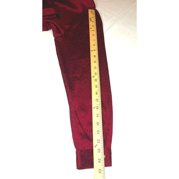 Roz & Ali Womens Red Leopard Print Long Sleeve Blouse Size Large - Picture 14 of 14